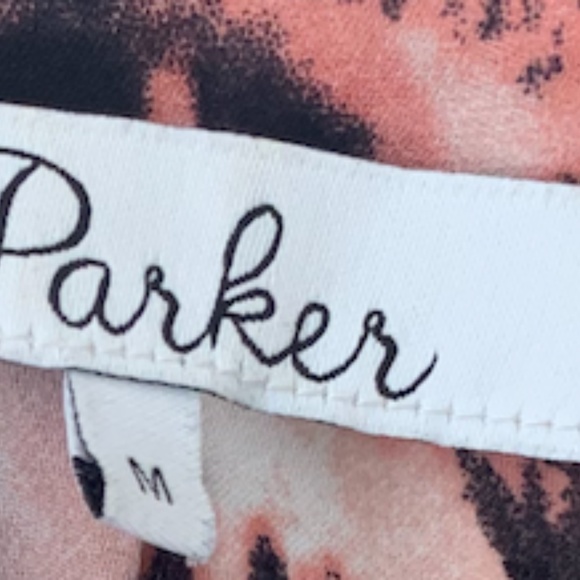 Parker Pink and Black Tropical Palm Tree Dress - Picture 4 of 5